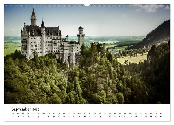 Produktbild: Schl&ouml;sser und G&auml;rten S&uuml;ddeutschland (hochwertiger Premium Wandkalender 2026 DIN A2 quer), Kunstdruck in Hochglanz