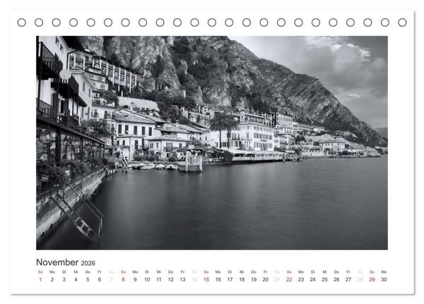 Produktbild: Limone sul Garda schwarzwei&szlig; (Tischkalender 2026 DIN A5 quer), CALVENDO Monatskalender