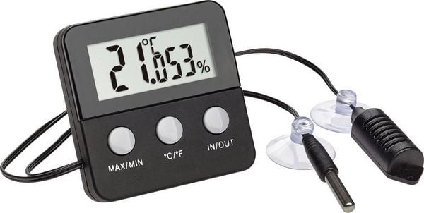 Produktbild: TFA Dostmann TERRACHECK Thermo-/Hygrometer Schwarz 30.5044.01