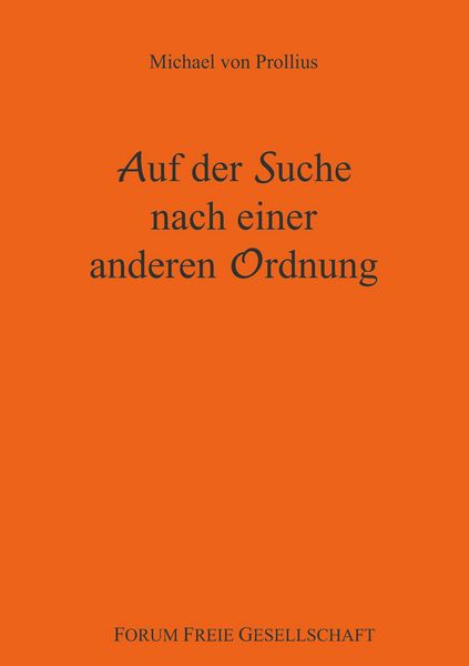 Produktbild: Auf der Suche nach einer anderen Ordnung