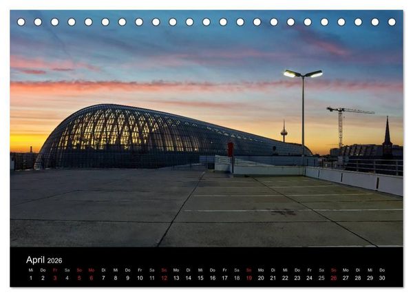 Produktbild: K&ouml;ln bei Nacht - dunkelbunte Stadt (Tischkalender 2026 DIN A5 quer), CALVENDO Monatskalender
