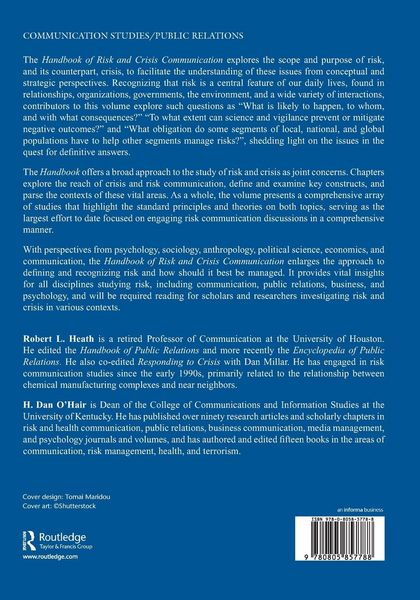 Produktbild: Handbook of Risk and Crisis Communication