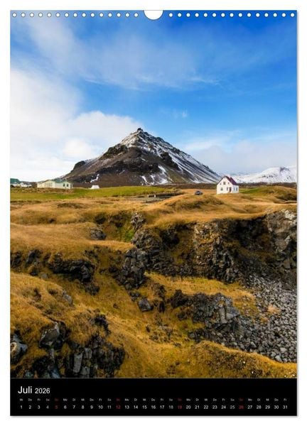 Produktbild: Island - Wundervolle Landschaften (Wandkalender 2026 DIN A3 hoch), CALVENDO Monatskalender
