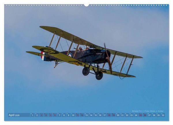 Produktbild: Historische Propellerflugzeuge 2026 (Wandkalender 2026 DIN A2 quer), CALVENDO Monatskalender