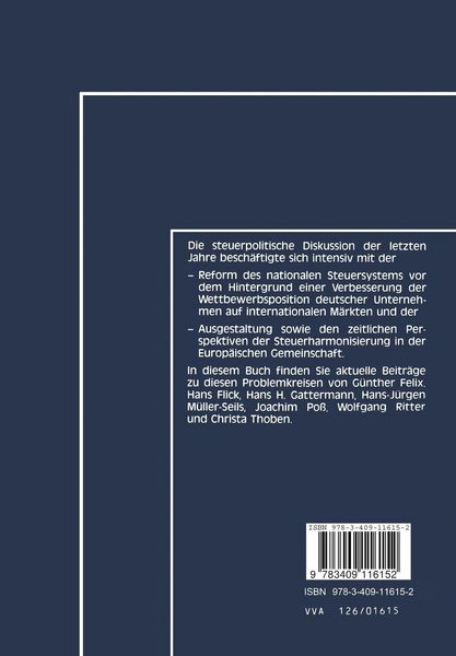 Produktbild: Steuerreform und Steuerharmonisierung
