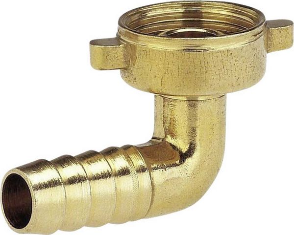 Gardena 07286-20 Messing Schlauch-Winkelverschraubung 24,2mm (3/4') IG, 13mm (1/2') Ø