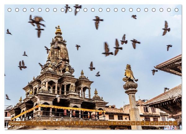 Produktbild: K&ouml;nigsst&auml;tte im Kathmandutal (Tischkalender 2026 DIN A5 quer), CALVENDO Monatskalender