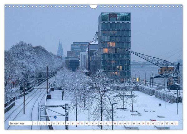 Produktbild: Urbane Impressionen: Domstadt K&ouml;ln - Lebensgef&uuml;hl am Rhein (Wandkalender 2026 DIN A3 quer), CALVENDO Monatskalender