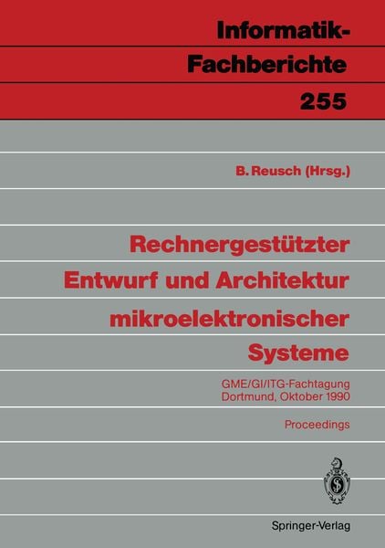 Rechnergestützter Entwurf und Architektur mikroelektronischer Systeme, Taschenbuch von , Springer Berlin, 9783540531630