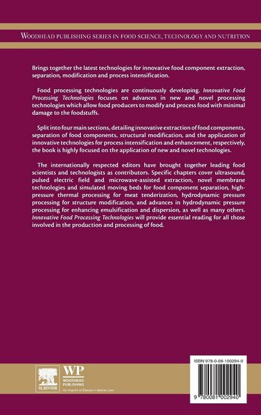 Produktbild: Innovative Food Processing Technologies
