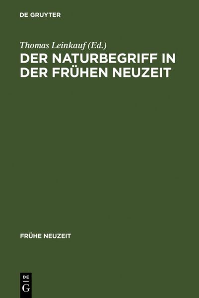 Produktbild: Der Naturbegriff in der Fr&uuml;hen Neuzeit