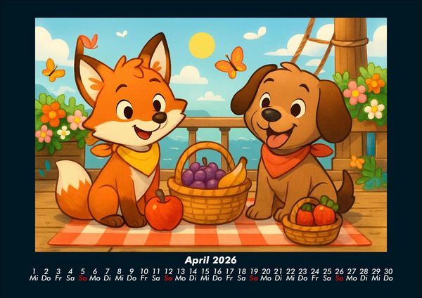 Produktbild: Finn & Wuff auf Kreuzfahrt 2026 Fotokalender DIN A4