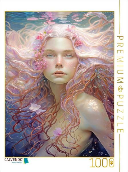 Produktbild: CALVENDO Puzzle Meerjungfrau in Pastellfarben | 1000 Teile Lege-Gr&ouml;&szlig;e 64x48cm Foto-Puzzle f&uuml;r gl&uuml;ckliche Stunden