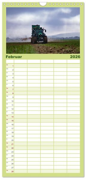 Produktbild: Familienplaner 2026 - Moderne Landtechnik mit 5 Spalten (Wandkalender, 21 x 45 cm) CALVENDO