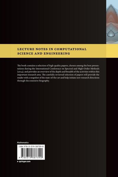 Produktbild: Spectral and High Order Methods for Partial Differential Equations ICOSAHOM 2014