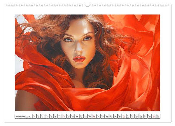 Produktbild: Femme Fatale. Portraits. Starke und sch&ouml;ne Frauen (hochwertiger Premium Wandkalender 2026 DIN A2 quer), Kunstdruck in Hochglanz