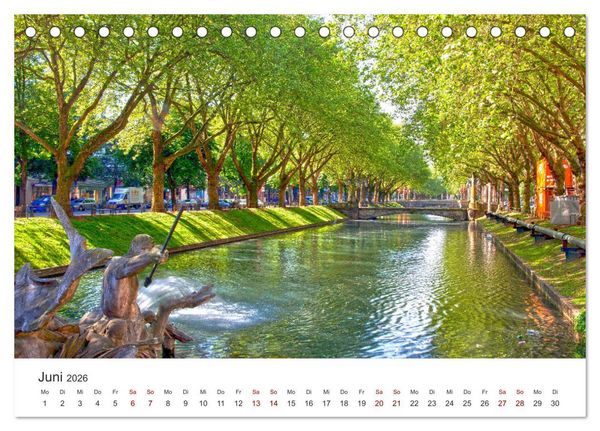 Produktbild: D&uuml;sseldorf - Tradition und Moderne am Rhein (Tischkalender 2026 DIN A5 quer), CALVENDO Monatskalender