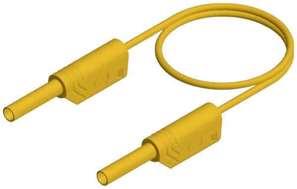 Hirschmann Test & Measurement MVL S 200/1 Au Sicherheits-Messleitung Lamellenstecker 2 mm Lamellenstecker 2 mm 2.00 m Gelb 1 St.