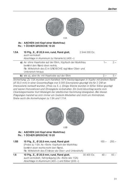 Produktbild: Die deutschen Notm&uuml;nzen
