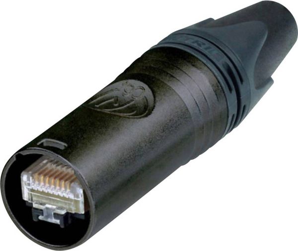 Neutrik NE8MX6-B RJ45 etherCON  CAT6 A Steckverbinder NE8MX6-B Stecker, gerade  Pole: 8P8C  Schwarz 1 St.