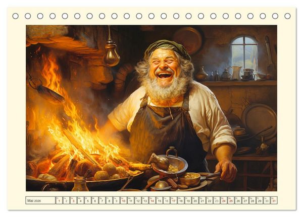 Produktbild: Das lachende Mittelalter. Spa&szlig; und Schenkelklopfer gab es schon immer! (Tischkalender 2026 DIN A5 quer), CALVENDO Monatskalender