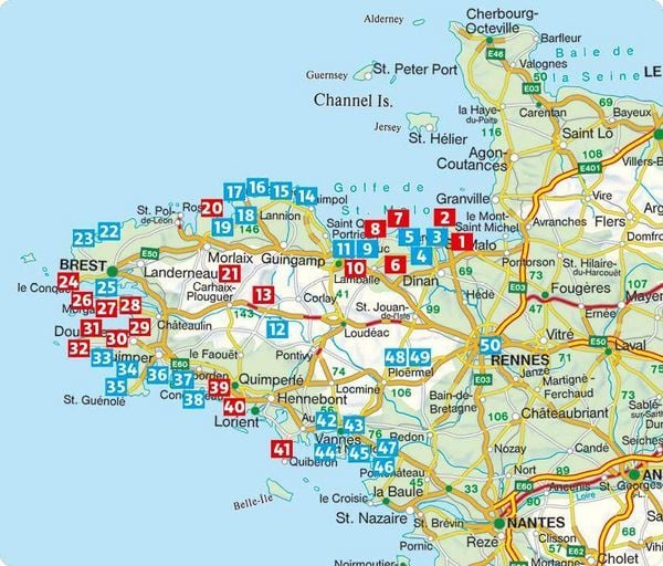 Produktbild: ROTHER Wanderf&uuml;hrer Bretagne. 50 Touren zwischen Mont-Saint-Michel und Saint-Nazaire