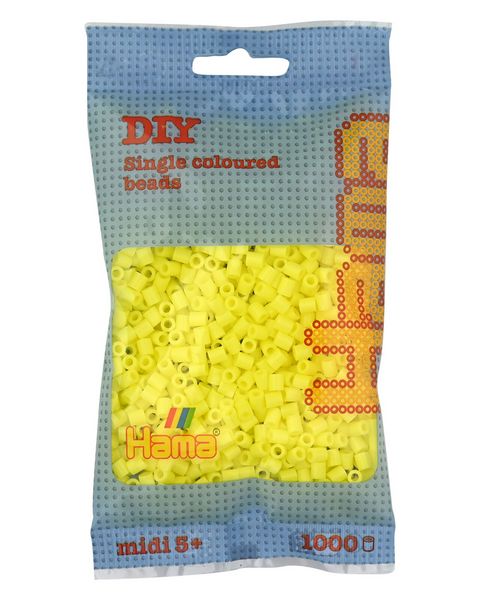 Produktbild: Hama&reg; B&uuml;gelperlen Midi - Pastell Gelb 1000 Perlen.