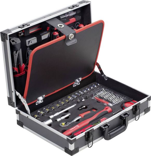 Produktbild: Meister Werkzeuge WU8971460 Universal Werkzeugkoffer best&uuml;ckt 121teilig (L x B x H) 460 x 320 x 140 mm