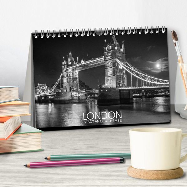 Produktbild: London Stadt an der Themse (Tischkalender 2026 DIN A5 quer), CALVENDO Monatskalender