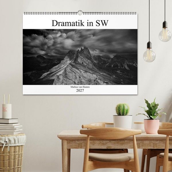 Produktbild: Dramatik in SW (Wandkalender 2027 DIN A2 quer), CALVENDO Monatskalender