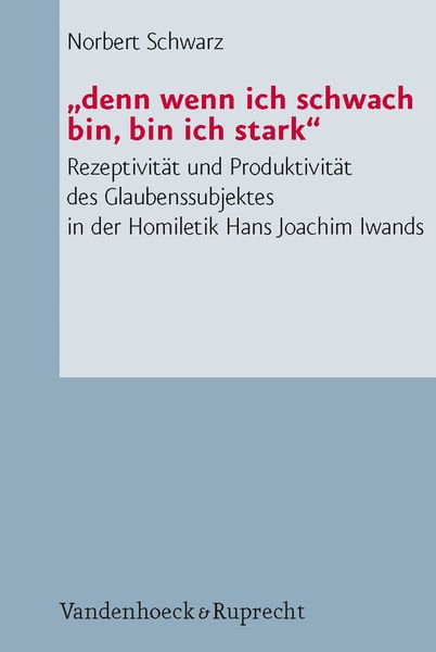 Produktbild: &raquo;denn wenn ich schwach bin, bin ich stark&laquo;