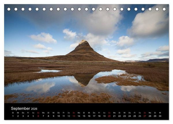Produktbild: Island - Iceland - &Iacute;sland (Tischkalender 2026 DIN A5 quer), CALVENDO Monatskalender