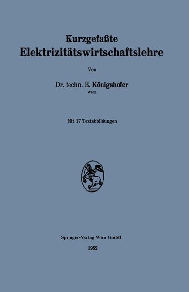 Produktbild: Kurzgefa&szlig;te Elektrizit&auml;tswirtschaftslehre