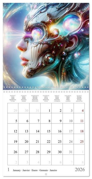 Produktbild: Cyborg Beauties (Wall Calendar 2026 12 &times; 12 Inch) CALVENDO 12 Month Wall Calendar