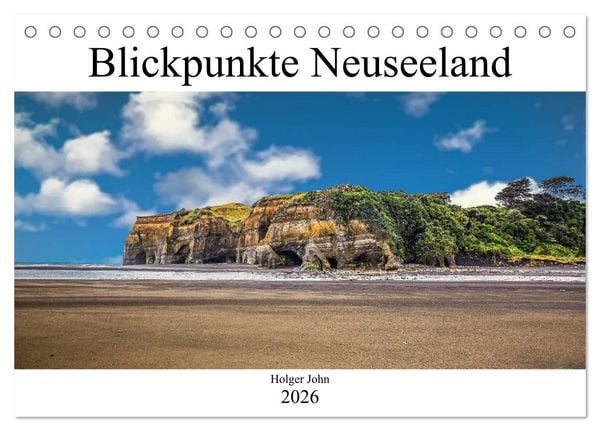 Produktbild: Blickpunkte Neuseeland (Tischkalender 2026 DIN A5 quer), CALVENDO Monatskalender