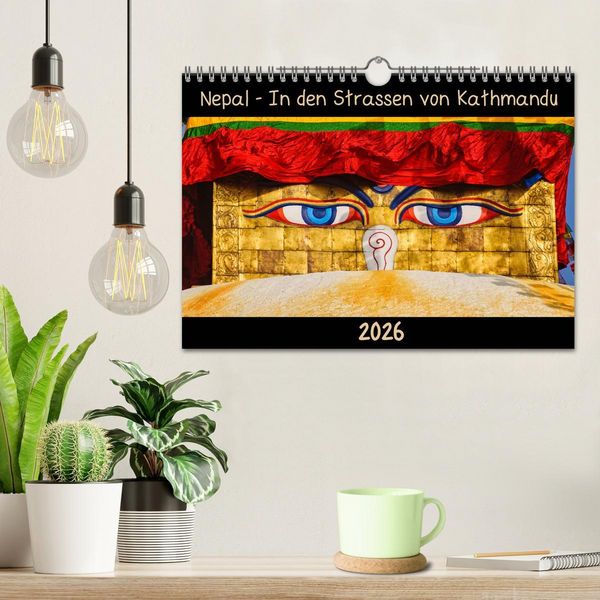 Produktbild: Nepal - In den Stra&szlig;en von Kathmandu (Wandkalender 2026 DIN A4 quer), CALVENDO Monatskalender