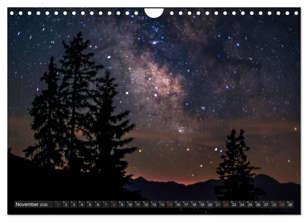 Produktbild: Himmelslichter - Mond und Sterne (Wandkalender 2026 DIN A4 quer), CALVENDO Monatskalender