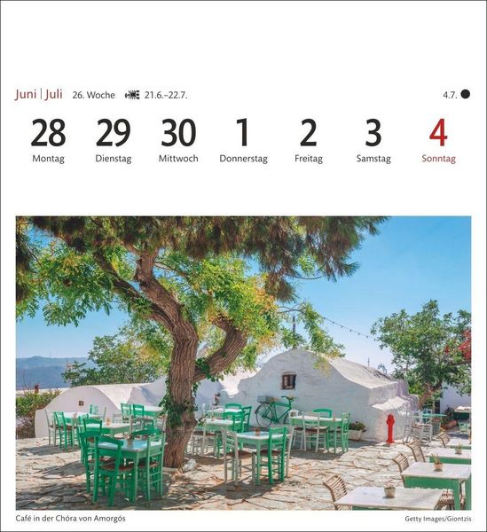 Produktbild: Griechische Inseln Sehnsuchtskalender 2027 - Wochenkalender mit 53 Postkarten