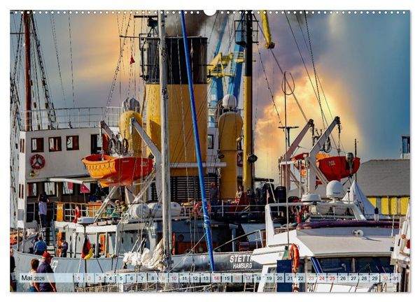 Produktbild: Dampfeisbrecher Stettin - Auf Besuch in der Hansestadt Wismar (Wandkalender 2026 DIN A2 quer), CALVENDO Monatskalender