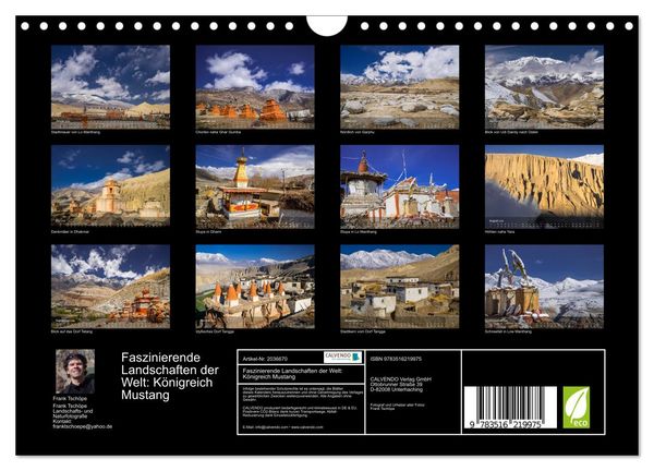 Produktbild: Faszinierende Landschaften der Welt: K&ouml;nigreich Mustang (Wandkalender 2026 DIN A4 quer), CALVENDO Monatskalender