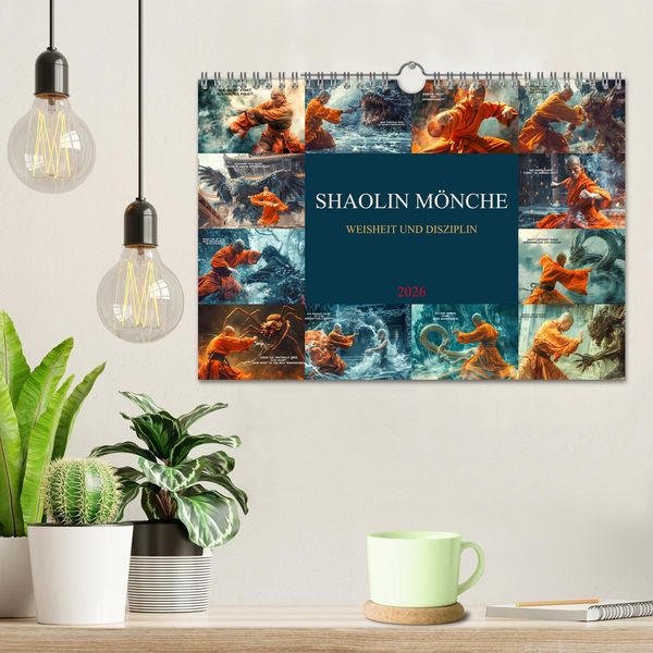 Produktbild: Shaolin M&ouml;nche - Weisheit und Disziplin (Wandkalender 2026 DIN A4 quer), CALVENDO Monatskalender