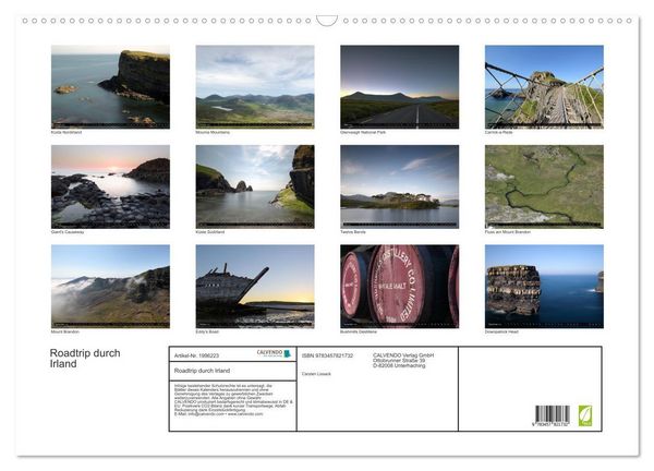 Produktbild: Roadtrip durch Irland (Wandkalender 2026 DIN A2 quer), CALVENDO Monatskalender
