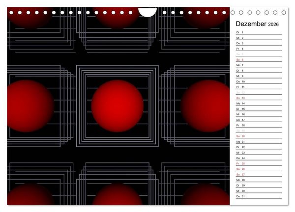 Produktbild: Mit Geometrie durch das Jahr (Wandkalender 2026 DIN A4 quer), CALVENDO Monatskalender