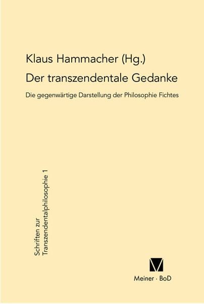 Produktbild: Der transzendentale Gedanke