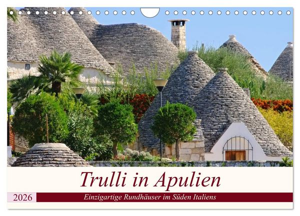 Produktbild: Trulli in Apulien - Einzigartige Rundh&auml;user im S&uuml;den Italiens (Wandkalender 2026 DIN A4 quer), CALVENDO Monatskalender