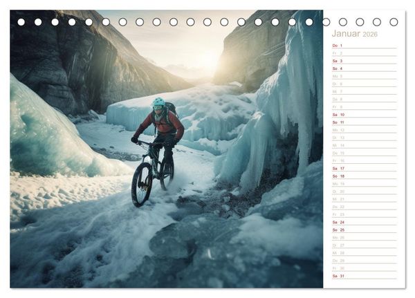 Produktbild: Mit dem Mountainbike durch die Welt (Tischkalender 2026 DIN A5 quer), CALVENDO Monatskalender
