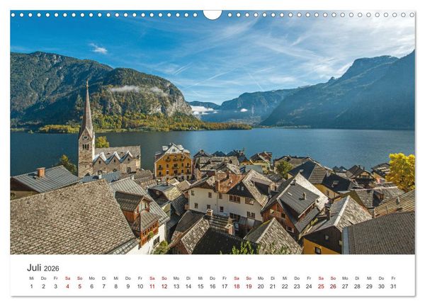 Produktbild: Hallstatt - Die Perle &Ouml;sterreichs (Wandkalender 2026 DIN A3 quer), CALVENDO Monatskalender