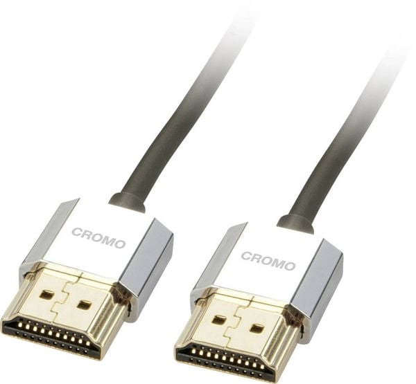 LINDY HDMI Anschlusskabel HDMI-A Stecker, HDMI-A Stecker 0.50m Schwarz 41670 4K UHD HDMI-Kabel