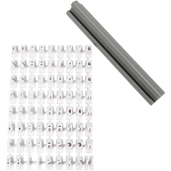 Produktbild: Creativ Company Stempel-Set, Buchstaben, Zahlen, H 6 mm, wei&szlig;, 1 Set
