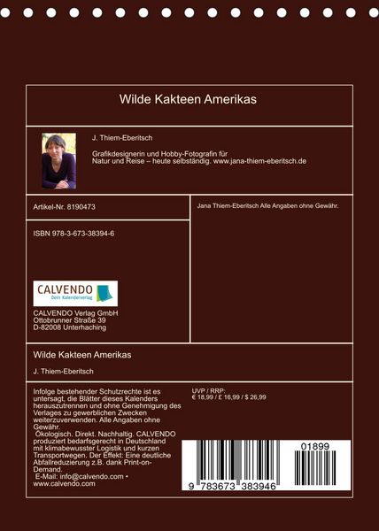 Produktbild: Wilde Kakteen Amerikas (Tischkalender 2022 DIN A5 hoch)